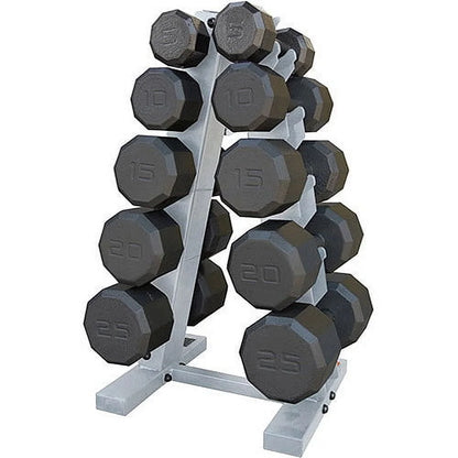 Barbell 150 Lbs. Eco Dumbbells Set with Rack