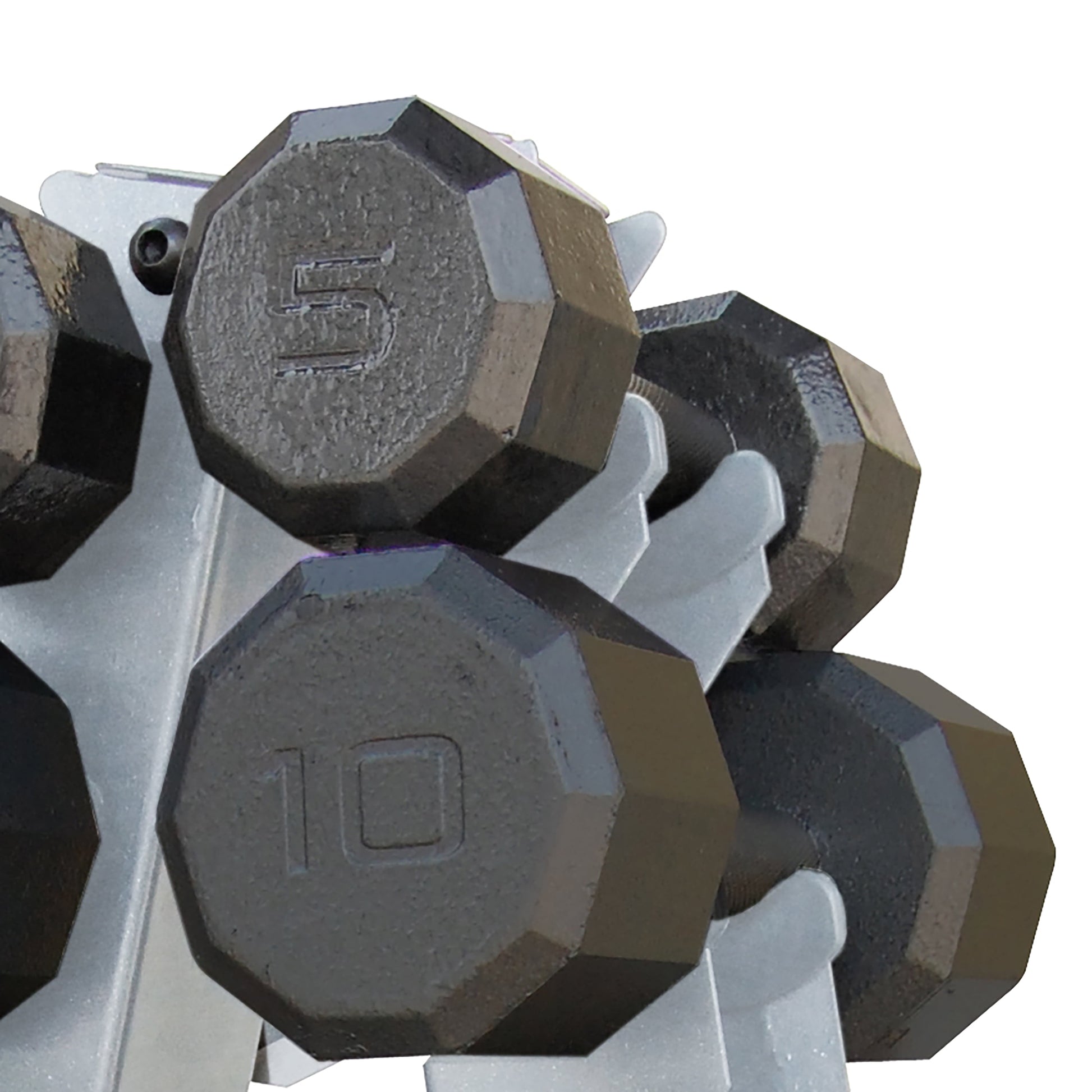 Barbell 150 Lbs. Eco Dumbbells Set with Rack