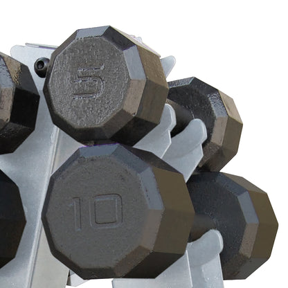 Barbell 150 Lbs. Eco Dumbbells Set with Rack