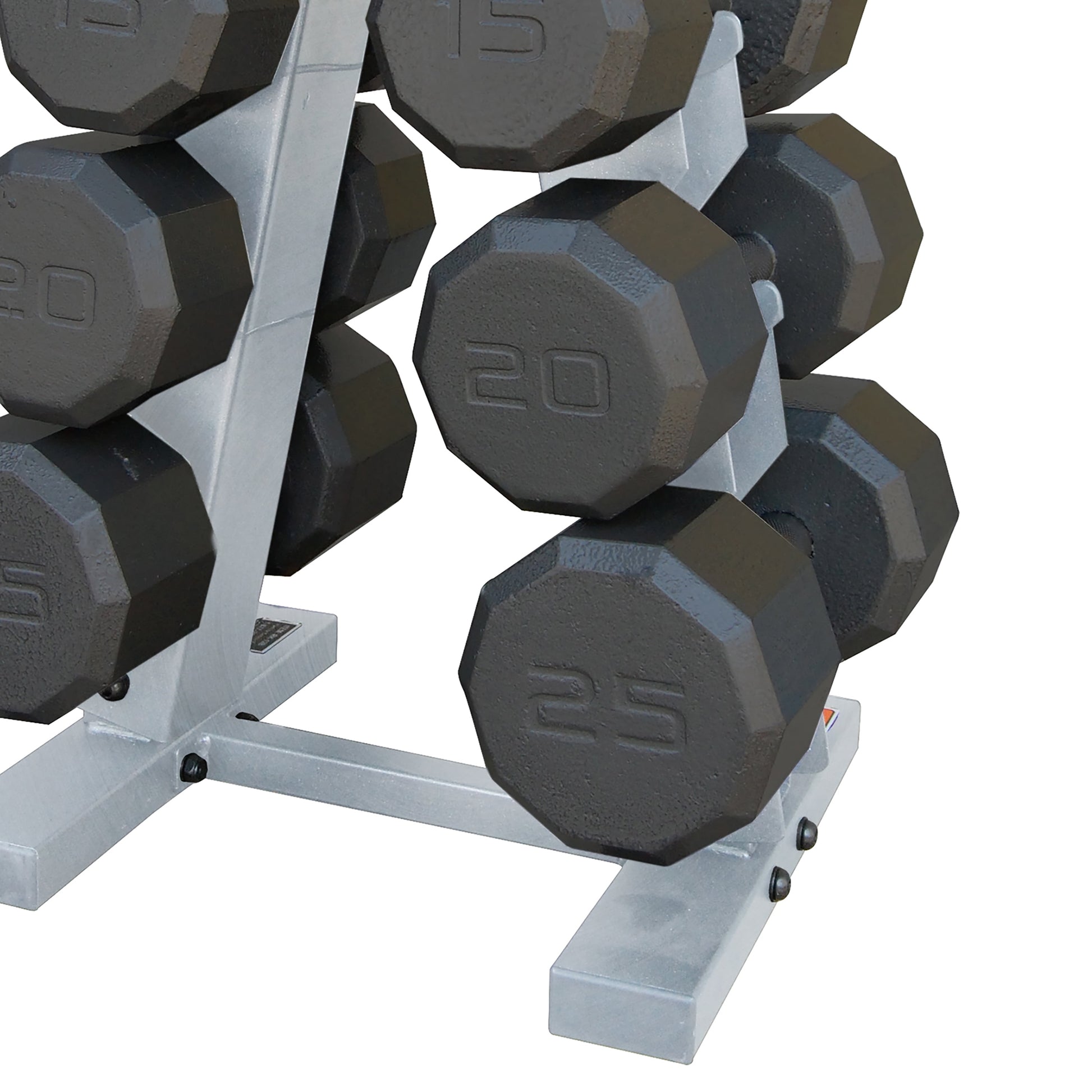 Barbell 150 Lbs. Eco Dumbbells Set with Rack